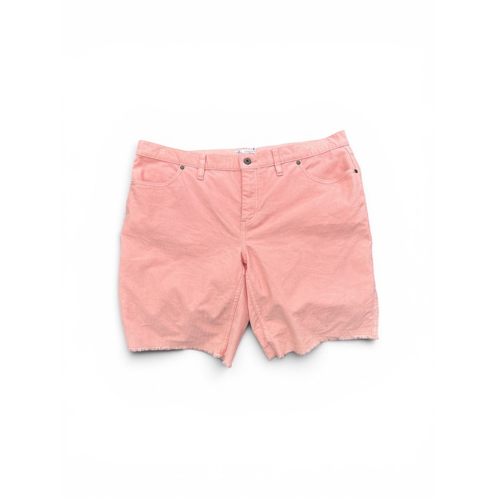 Carve Designs Oahu 10" Corduroy Shorts Peach Frayed Hem‎ Womens 14